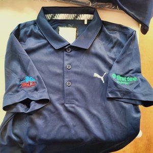 BRAND NEW NWT Boys Puma Navy Polos Golf Medium